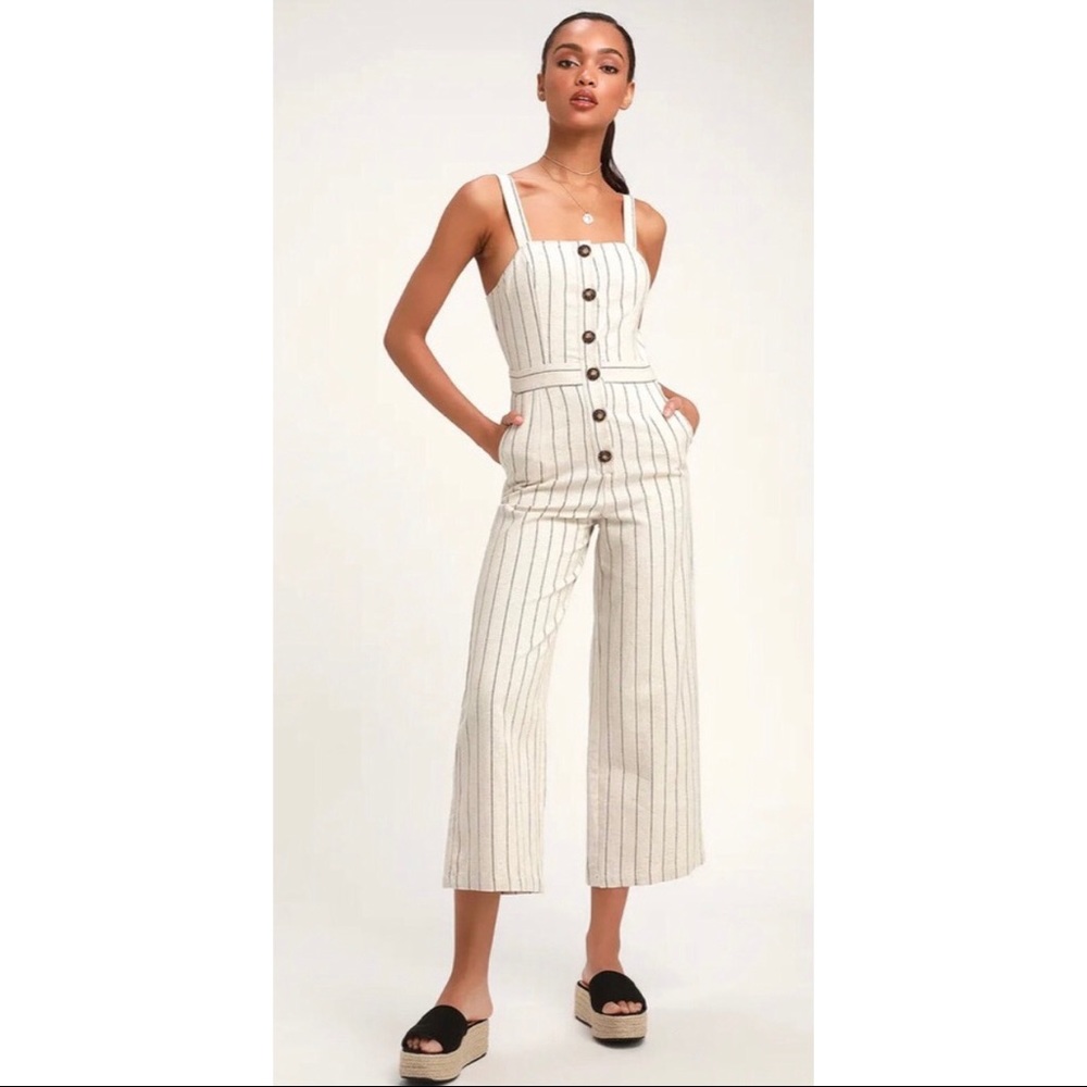 cream pinstripe jumper